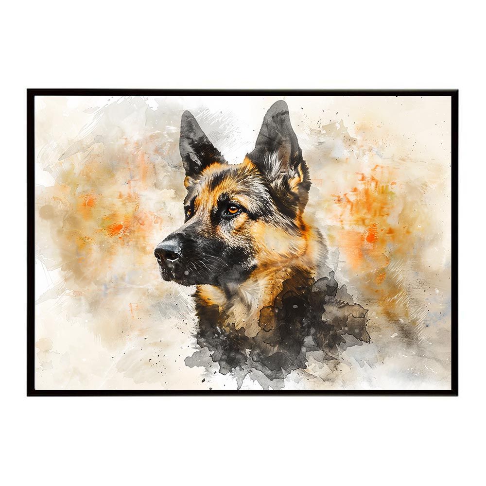 B1サイズ（約73x103cm）】【lh-poster-7514】犬 ドッグ 愛犬 水彩画