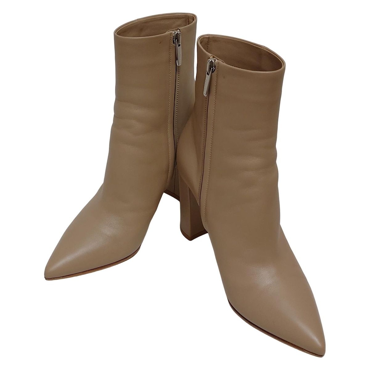 Gianvito Rossi ジャンヴィト ロッシ ショートブーツ 38 レディース - ベージュ アウトソール張替済 レザー