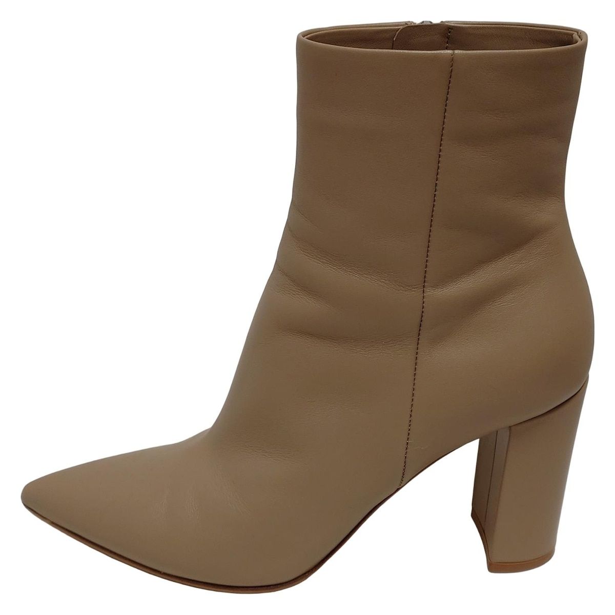 Gianvito Rossi ジャンヴィト ロッシ ショートブーツ 38 レディース - ベージュ アウトソール張替済 レザー