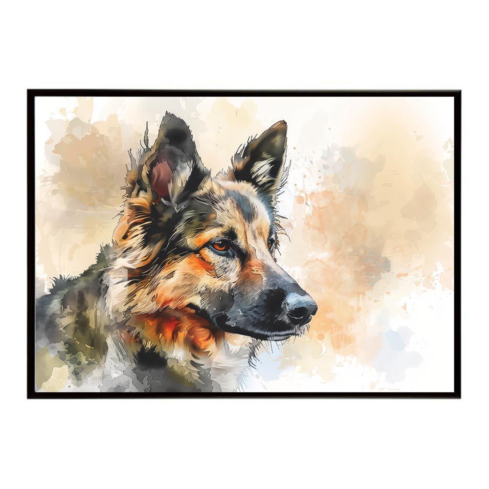 A1サイズ（約59x84cm）】【lh-poster-7591】犬 ドッグ 愛犬 水彩画