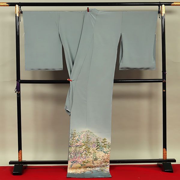 eha 3145 本加賀友禅作家 西川永良 浜ちりめん 色留袖 太宰府天満宮 お仕立て付き １ヶ月半～２ヶ月で発送