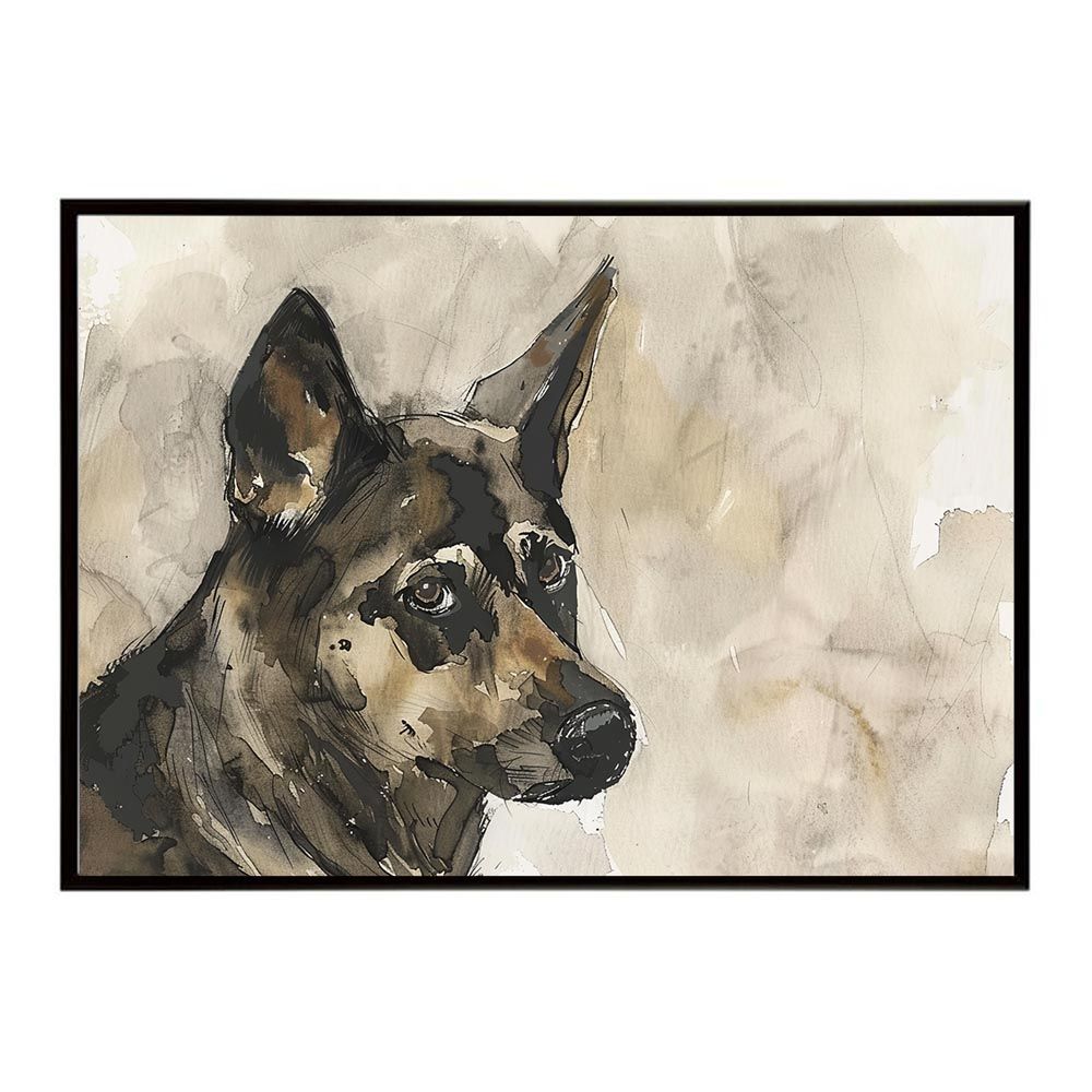 犬の絵 B2サイズ（約51x73cm）】【lh-poster-7545】犬 ドッグ 愛犬 水彩画