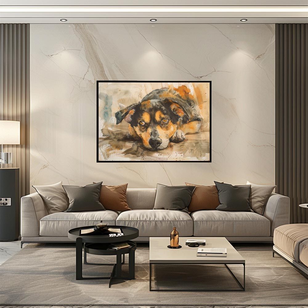 少女と犬の絵画のレプリカ（ポスター） 犬と遊ぶ子供》 | ミュージアム干支コレクションアワード2018