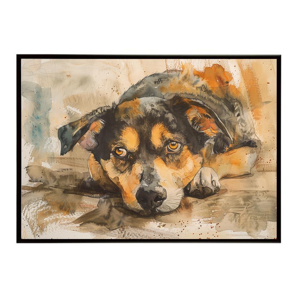 ドッグ B1サイズ（約73x103cm）】【lh-poster-7548】犬 ドッグ 愛犬 水彩画