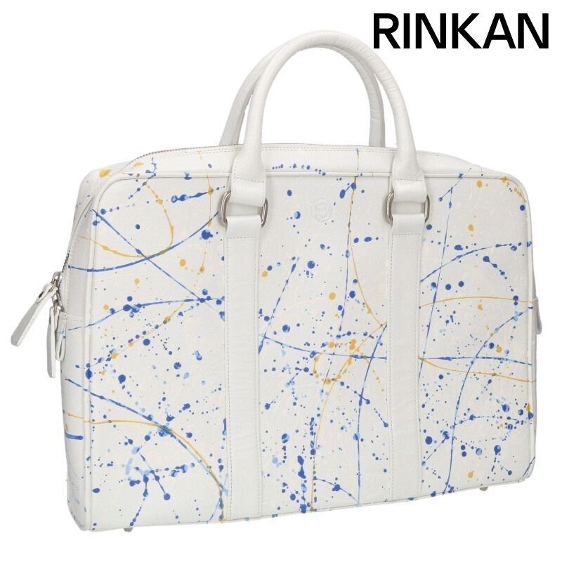 バジョルゴ ペンキ加工レザーハンドバッグ メンズ