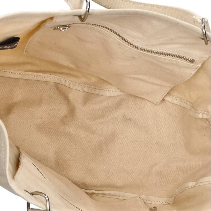 ロゴプリントキャンバスハンドバッグ