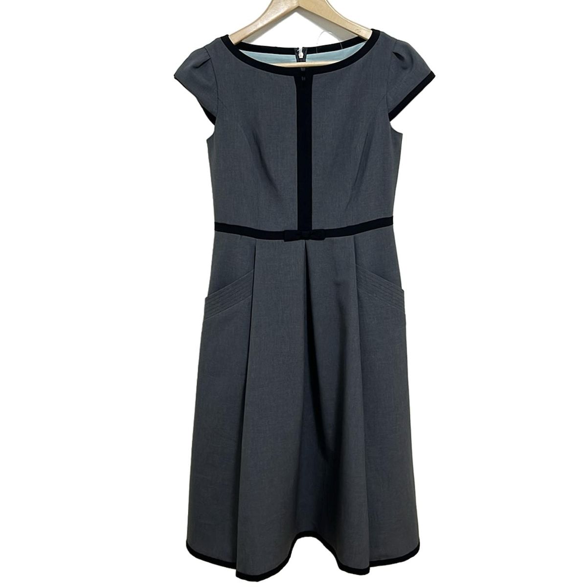 TOCCA(トッカ) ワンピース サイズ0 XS レディース - グレー×黒 クルー