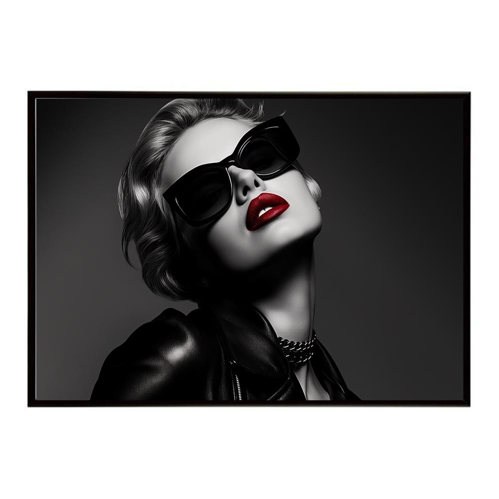 A1サイズ（約59x84cm）】【lh-poster-7631】モノクロガール 女性ポート