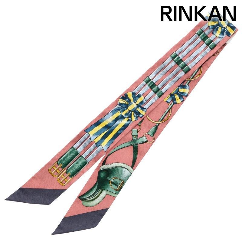 エルメス Jumping ジャンピング総柄シルクツイリースカーフ メンズ