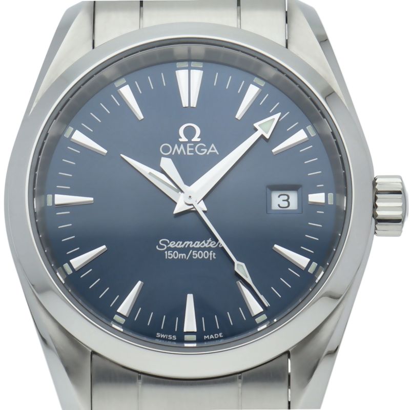 オメガ シーマスター アクアテラ クォーツ 36 2 mm ブルー 2518 80 SS ユニセックス時計 仕上げ済 美