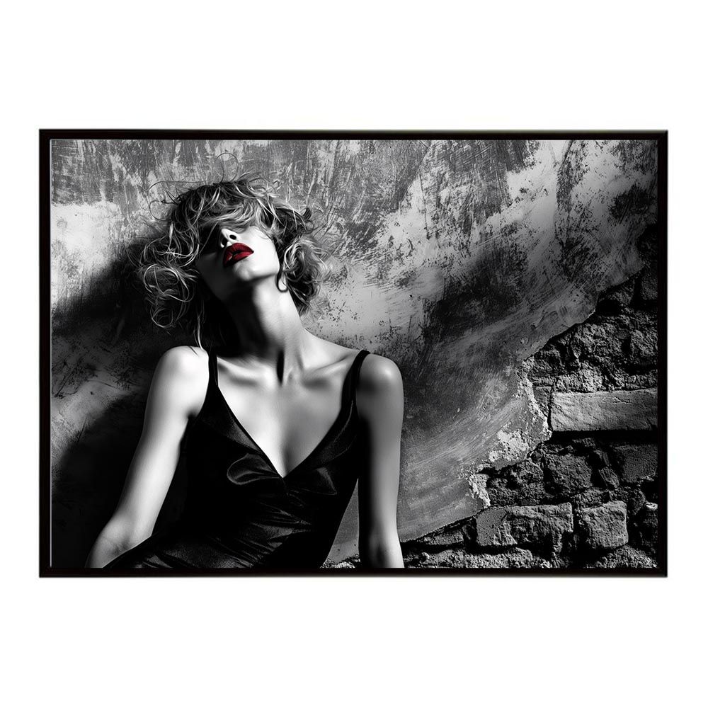 B1サイズ（約73x103cm）】【lh-poster-7629】モノクロガール 女性