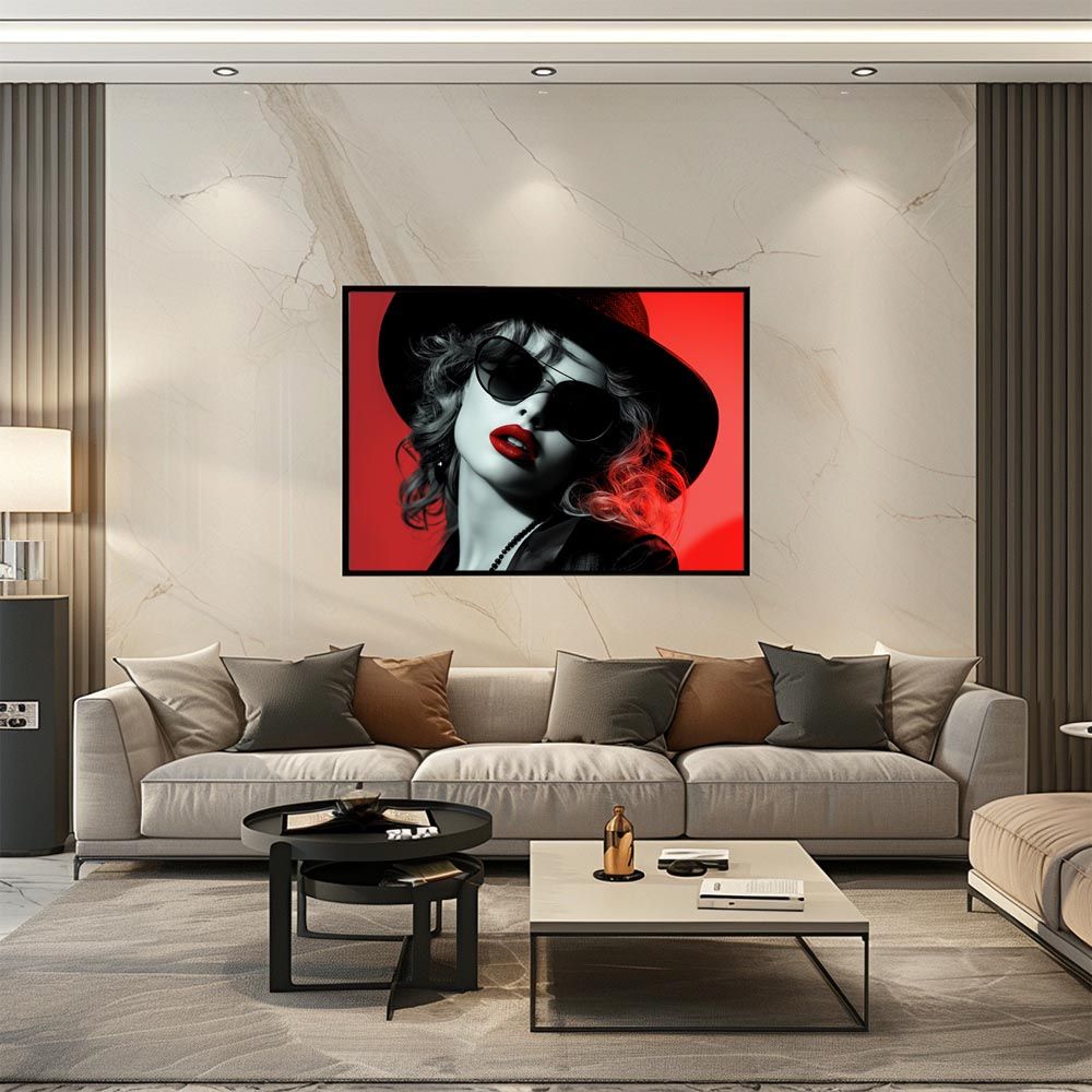 A1サイズ（約59x84cm）】【lh-poster-7631】モノクロガール 女性ポート