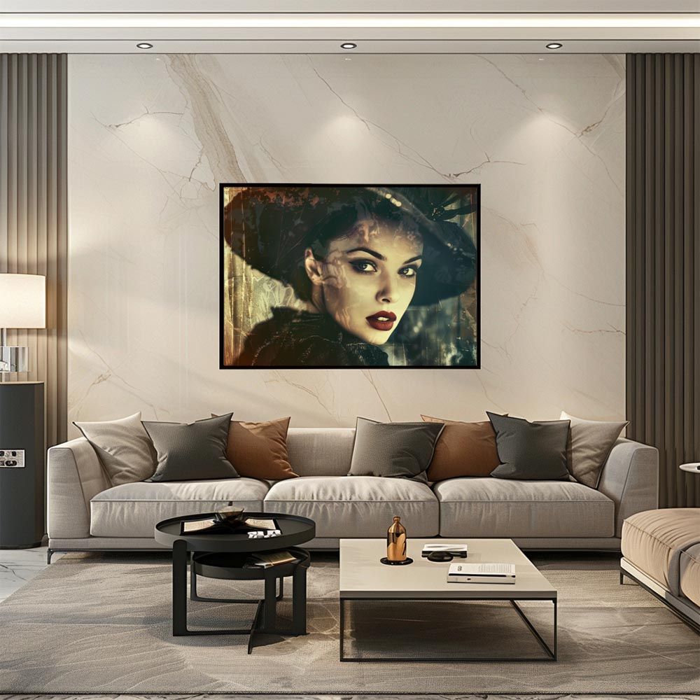 B2サイズ（約51x73cm）】【lh-poster-7652】モノクロガール 女性ポート