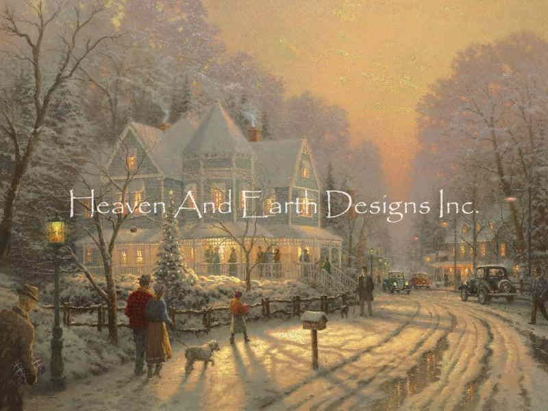 Thomas Kinkade クロスステッチ 図案 刺しゅう チャート 【 A Holiday