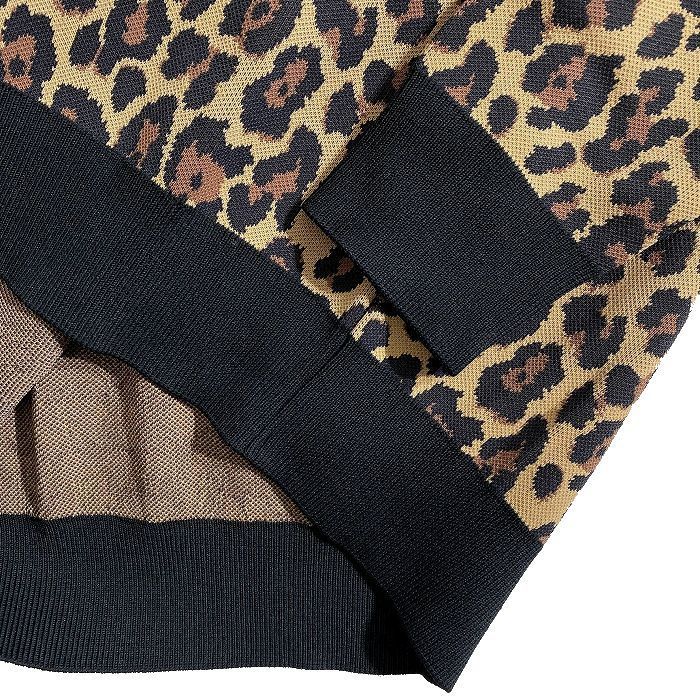 パーリーゲイツ ゴルフ 日本製 ライン切替 レオパード柄 ヒョウ柄