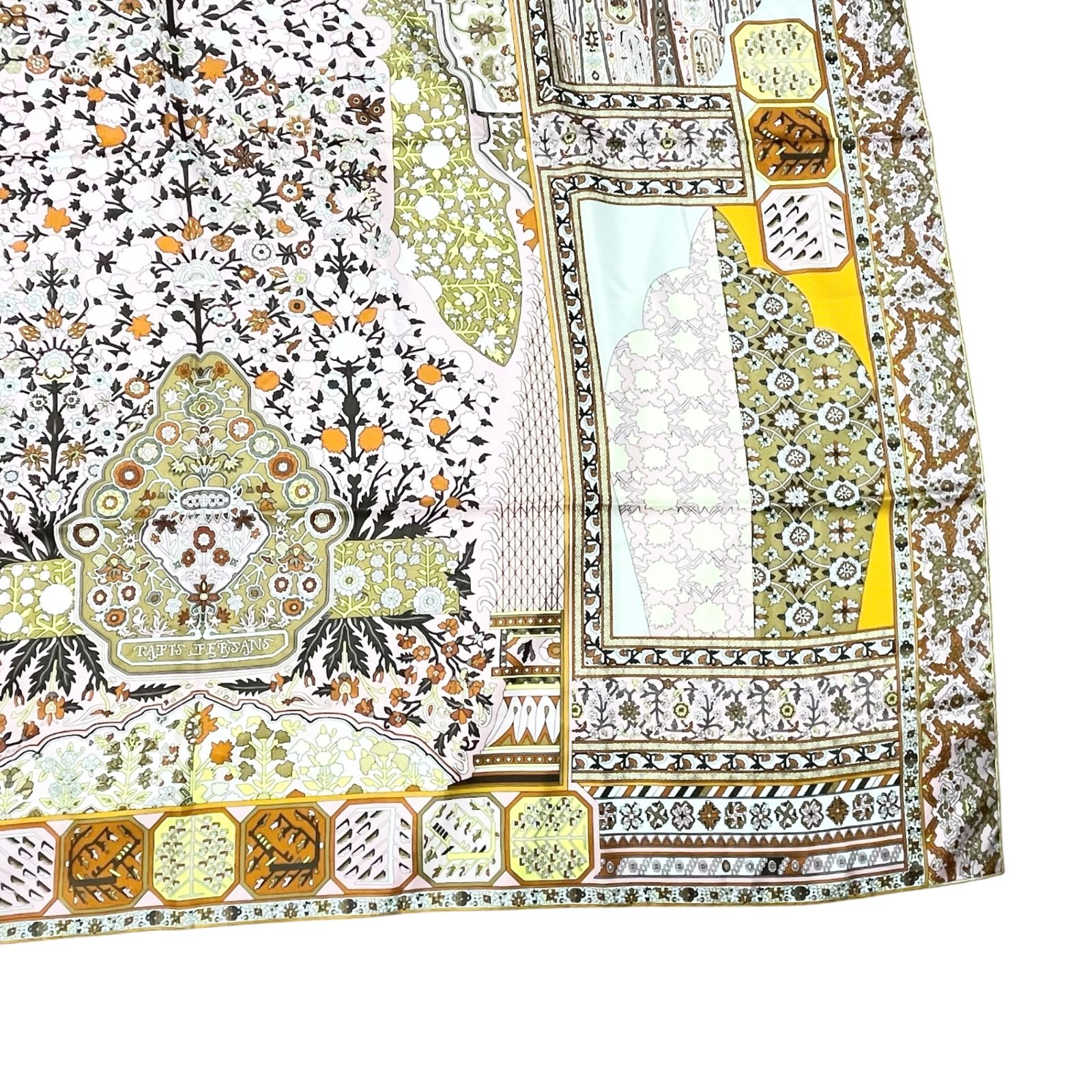 新品同様 HERMES エルメス スカーフ カレ140 シルク ペルシャ絨毯