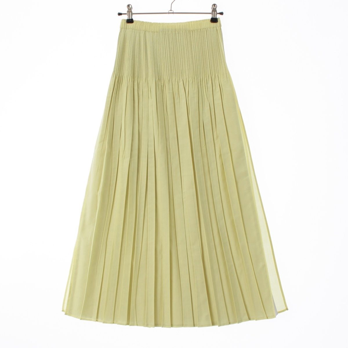 イッセイミヤケ ホワイトレーベル サイドレイヤード プリーツ スカート ボトムス グリーン 2