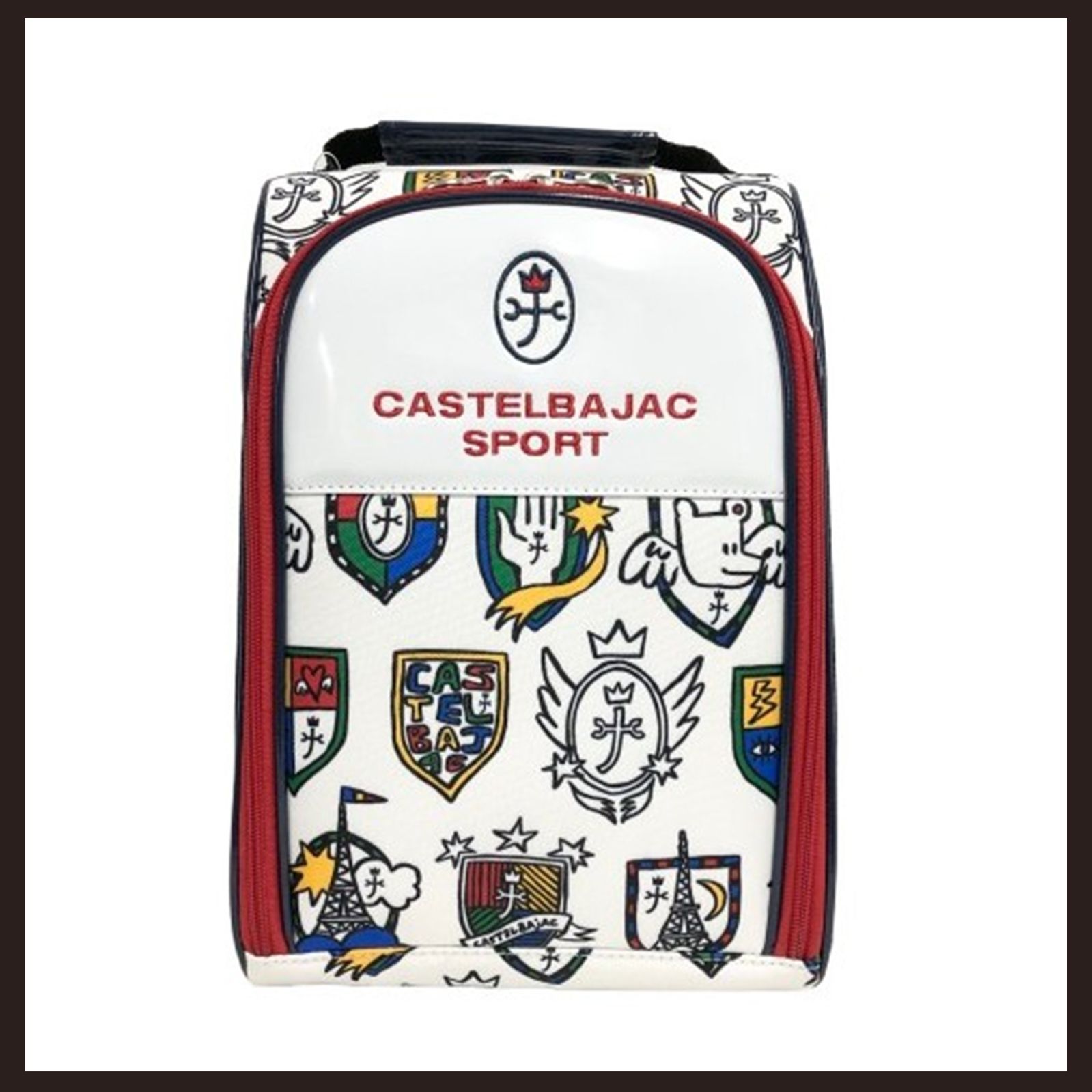 CASTELBAJAC カステルバジャック フレンチトラディショナル柄 シューズケース ホワイト