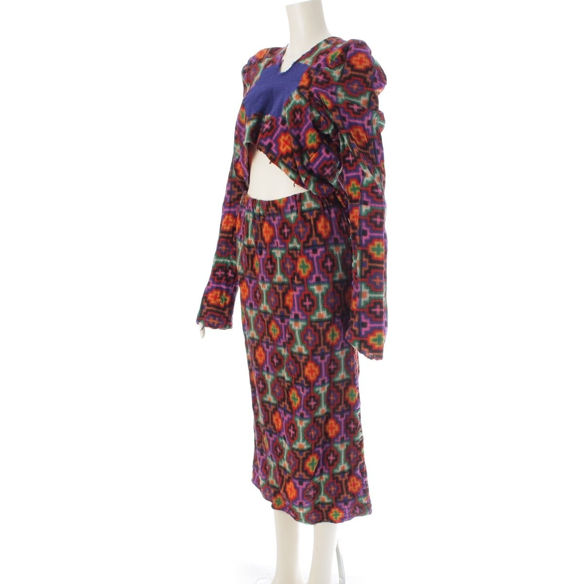 コムデギャルソン 94 AW AD 1994 縮絨 ウール トップス スカートセットアップ GB-040390 GS-040550 マルチ