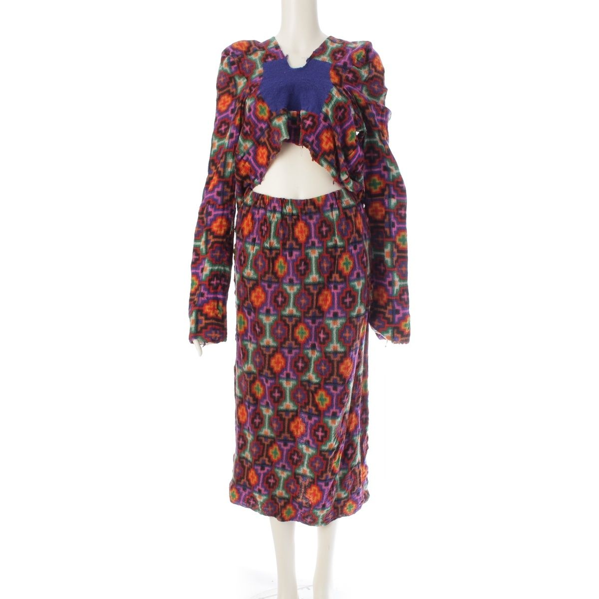 コムデギャルソン 94 AW AD 1994 縮絨 ウール トップス スカートセットアップ GB 040390 GS 040550 マルチ