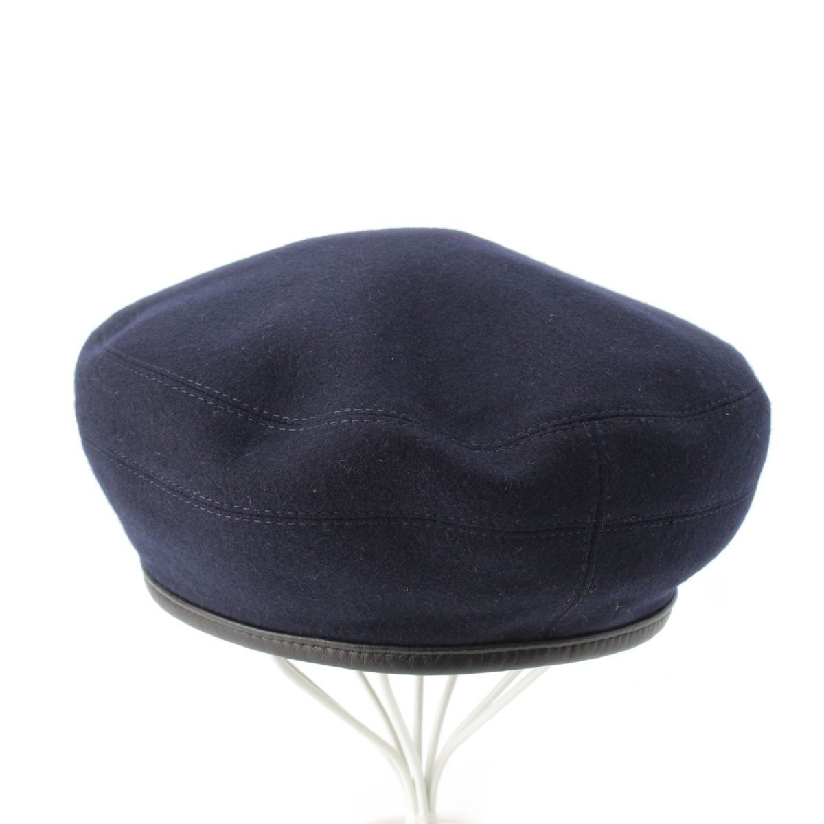 エルメス ヴォーバン カシミヤ レザー セリエボタン キャスケット