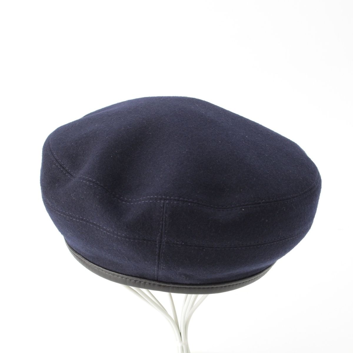 エルメス ヴォーバン カシミヤ レザー セリエボタン キャスケット