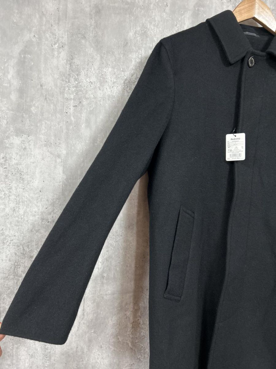 ReZARD リザード ヒカル シンプル 無地 ロング チェスター コート sizeS|黒 ◆ ◎メンズ