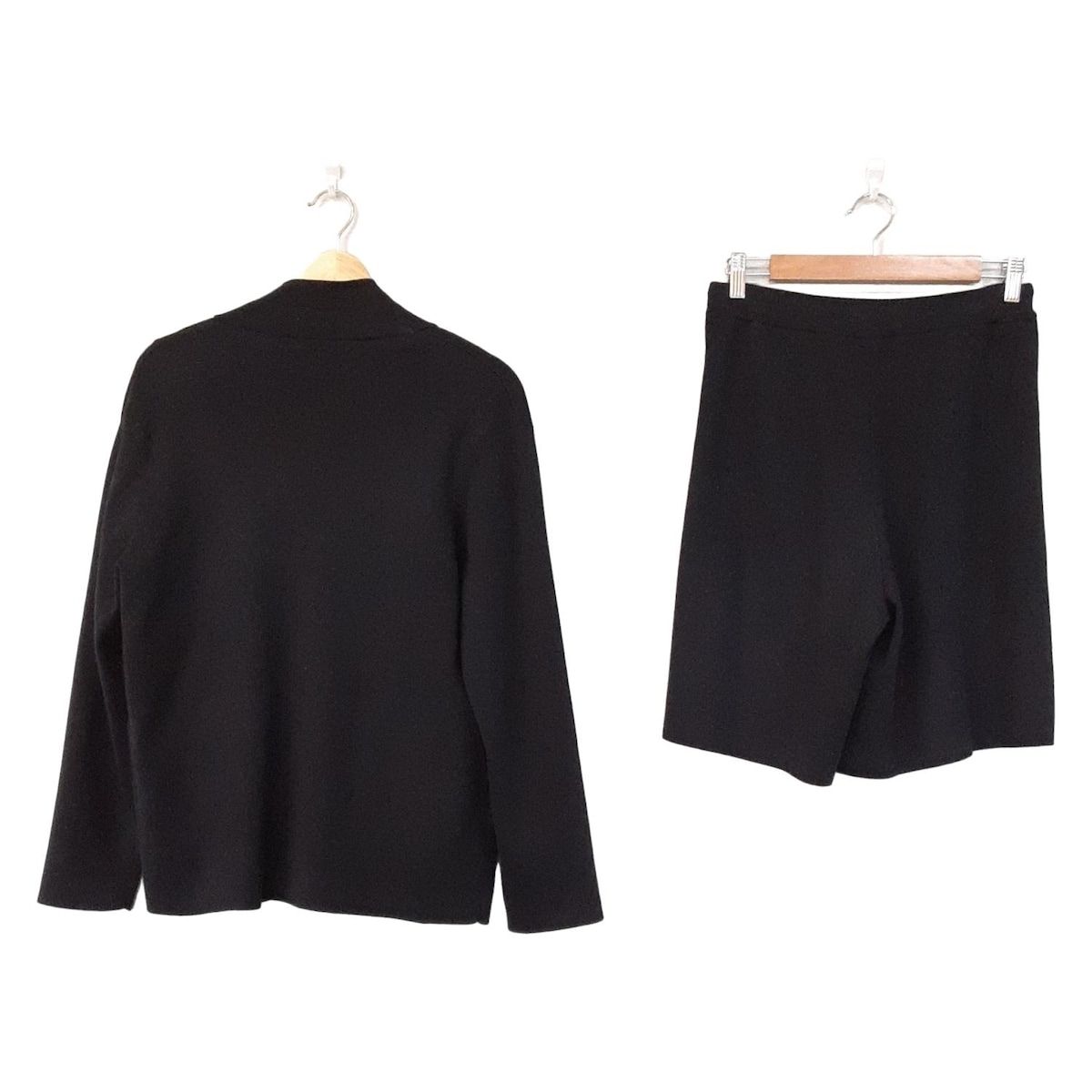 ebure エブール レディースパンツスーツ レディース - ダークネイビー ニット 3点セット ダブル