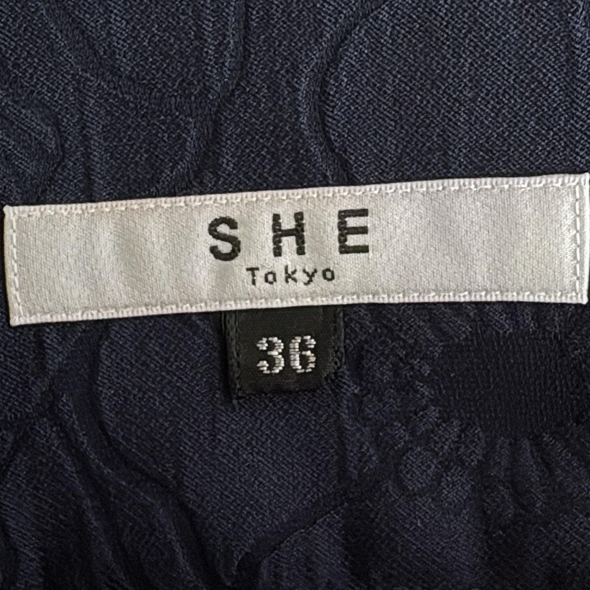 シートーキョー SHE Tokyo スカート サイズ36 S - 黒×ネイビー