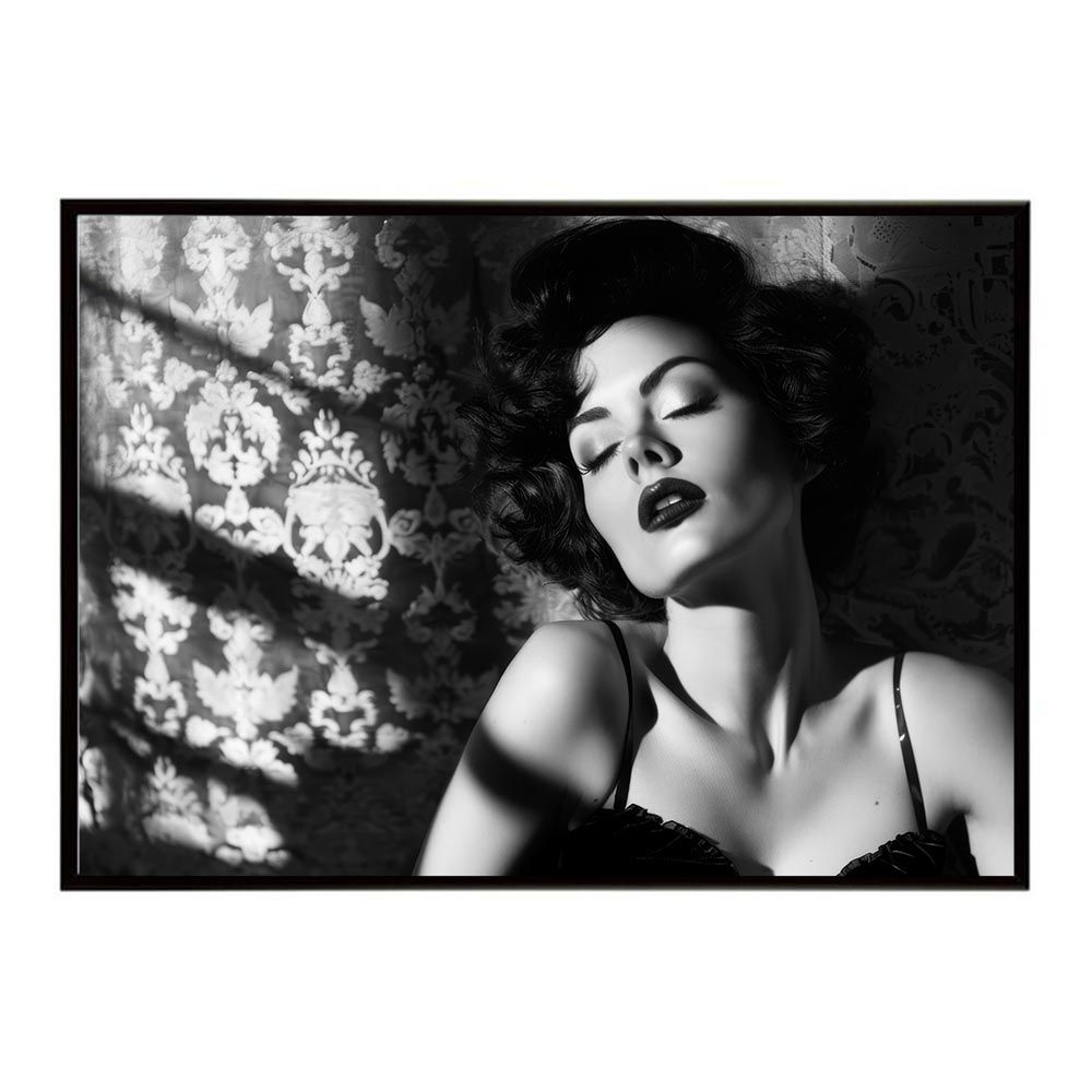 B2サイズ（約51x73cm）】【lh-poster-7689】モノクロガール 女性ポート