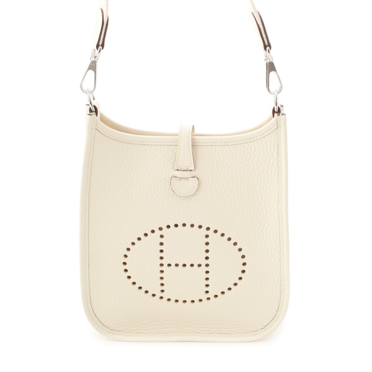 エルメス 25年 K刻印 エヴリン TPM アマゾン トリヨンクレマンス ショルダーバッグ ナタ シルバー金具