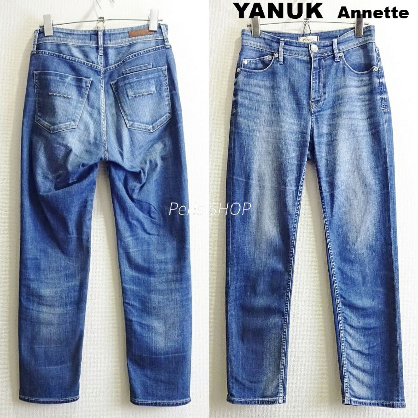 ヤヌーク YANUK Annette ストレート ストレッチ デニム レディース W 68 cm 23