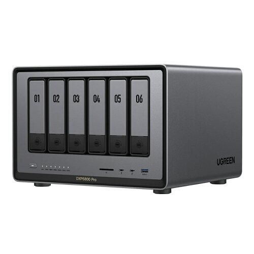 UGREEN 第12世代 Corei 5 10コアCPU搭載 10 GbE×2 6ベイNAS ディスクレスモデル DDR 8 GBメモリ標準 3年保証 DXP 6800 Pro