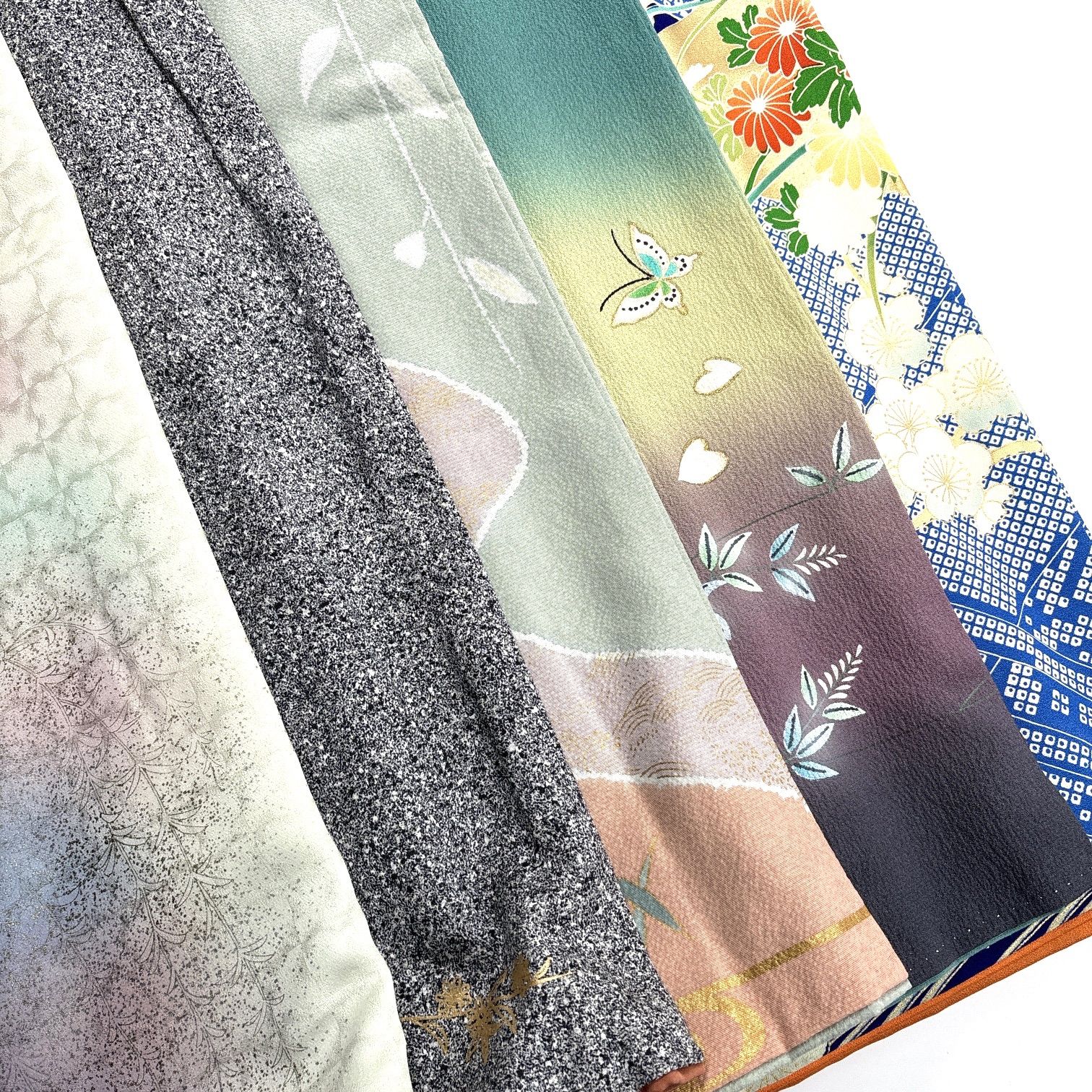 訪問着 5枚 正絹 着物まとめ売り 同梱購入歓迎 リメイク用 着付け練習