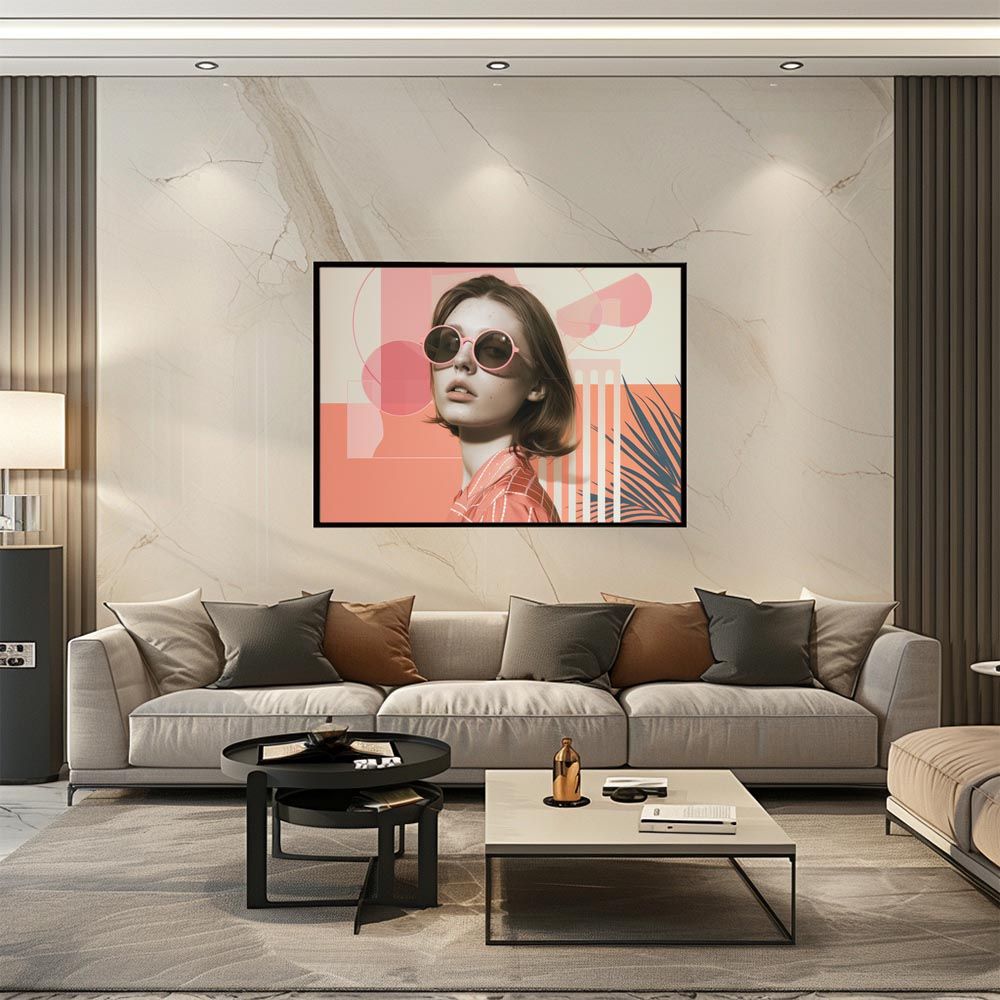 A1サイズ（約59x84cm）】【lh-poster-7697】カラフルモダン ガール