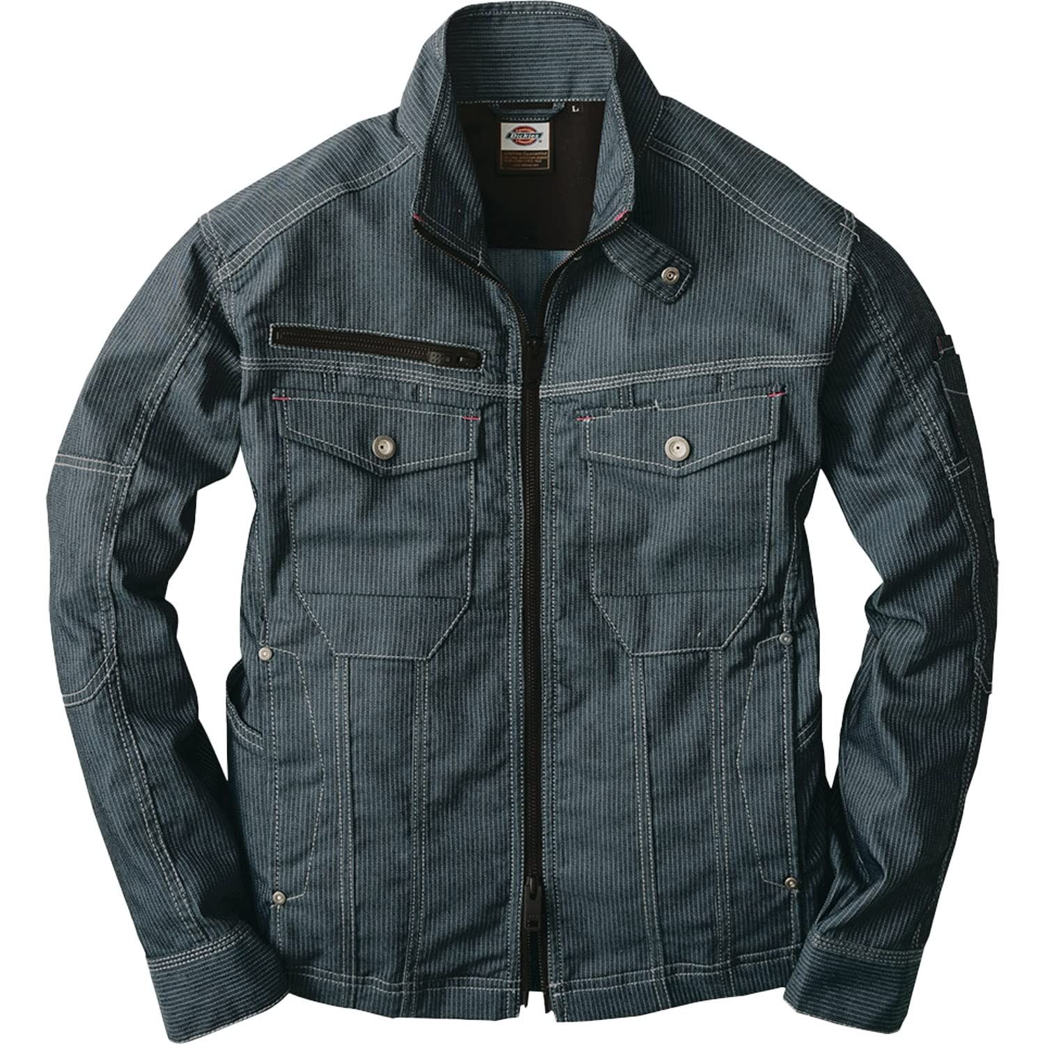 ディッキーズ 作業着 ストレッチピンストライプジャケット D 1111 S～5 L 長袖 43カーボン 5
