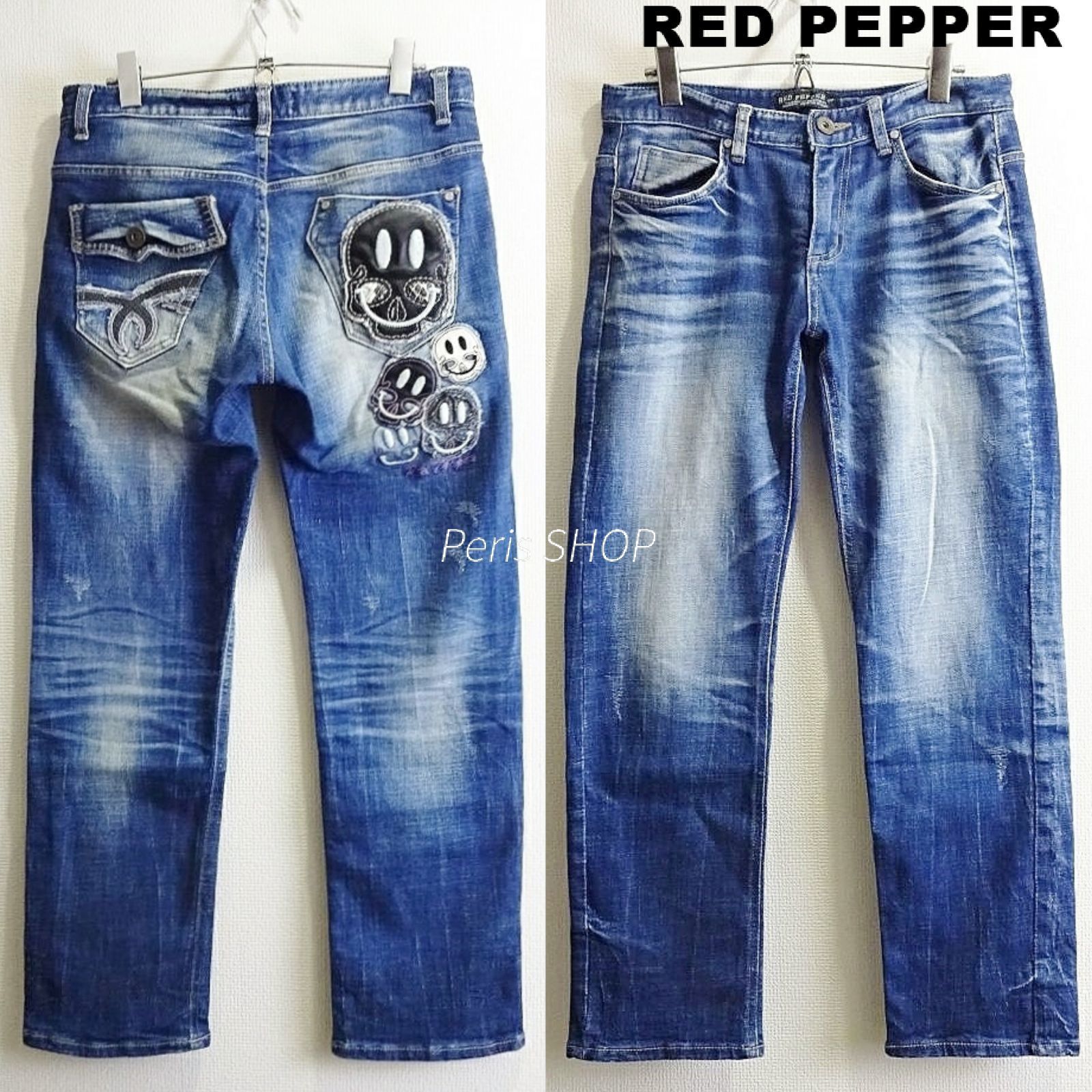 RED PEPPER♥︎スカルデニムジーンズ26 RED PEPPER♥︎スカルデニムジーンズ26