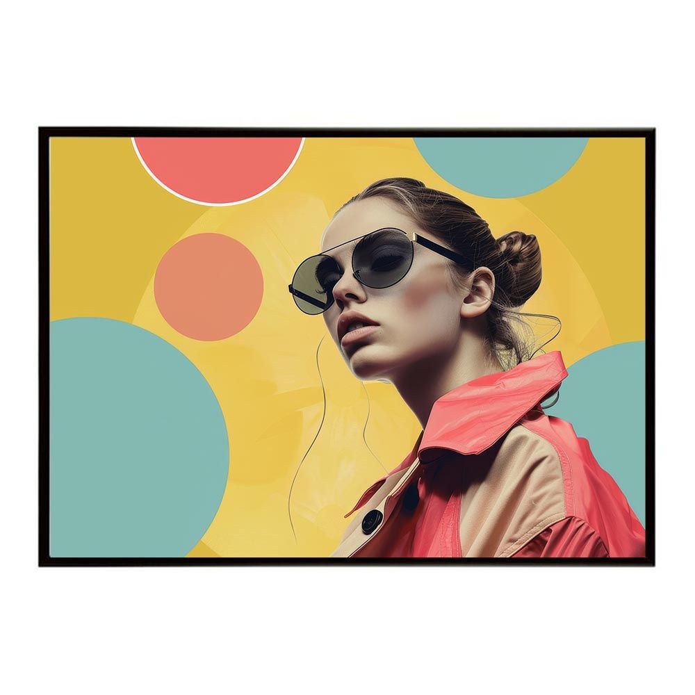 B2サイズ（約51x73cm）】【lh-poster-7708】カラフルモダン ガール