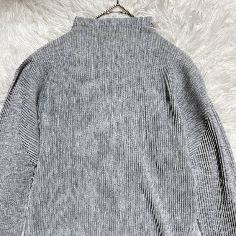 ISSEY MIYAKE イッセイミヤケ モックネック プリーツカットソー