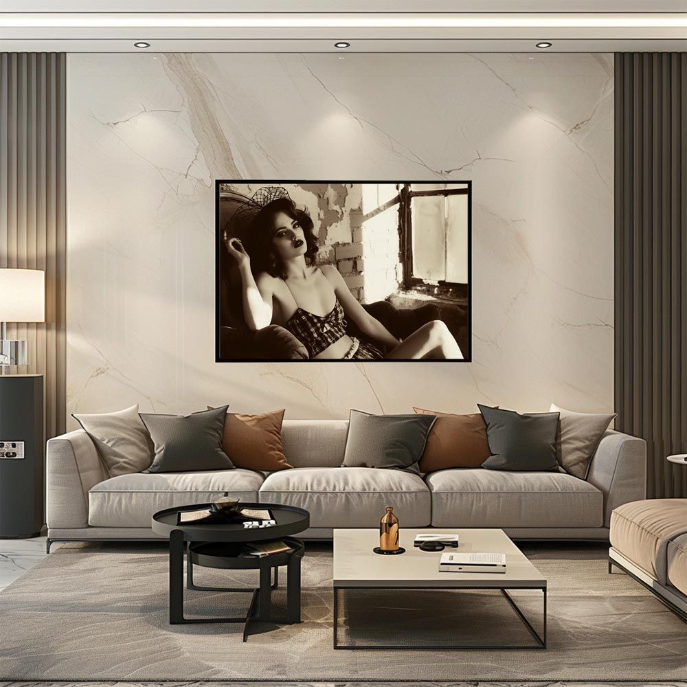 A1サイズ（約59x84cm）】【lh-poster-7729】セピアガール 女性ポート