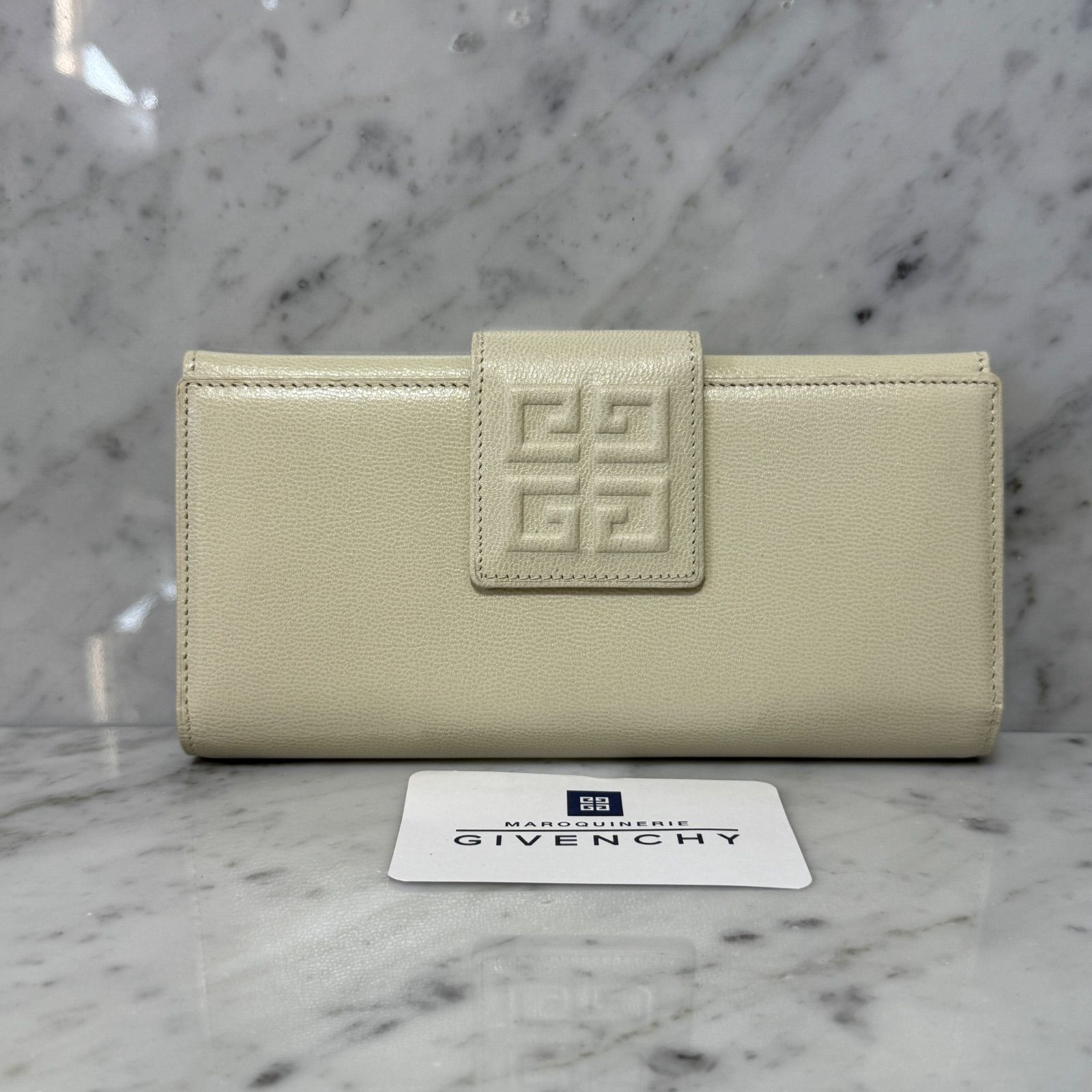 新品 未使用 GIVENCHY ジバンシー 長財布 ホワイト 白 本革 レザー
