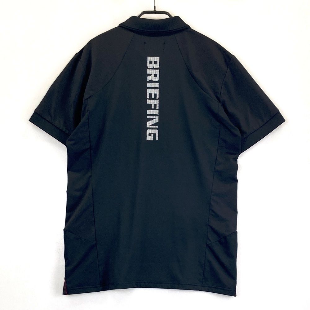 BRIEFING 半袖ポロシャツ M 黒/白　ブリーフィング BRIEFING GOLF（ブリーフィングゴルフ） 【超美品】ブリーフィング
