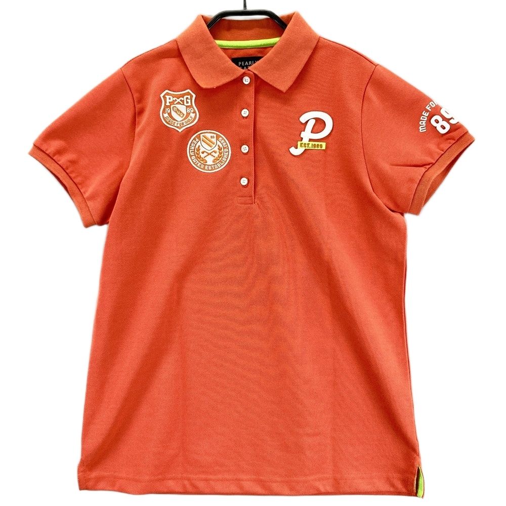 サイズ：1 PEARLY GATES パーリーゲイツ 半袖ポロシャツ オレンジ系