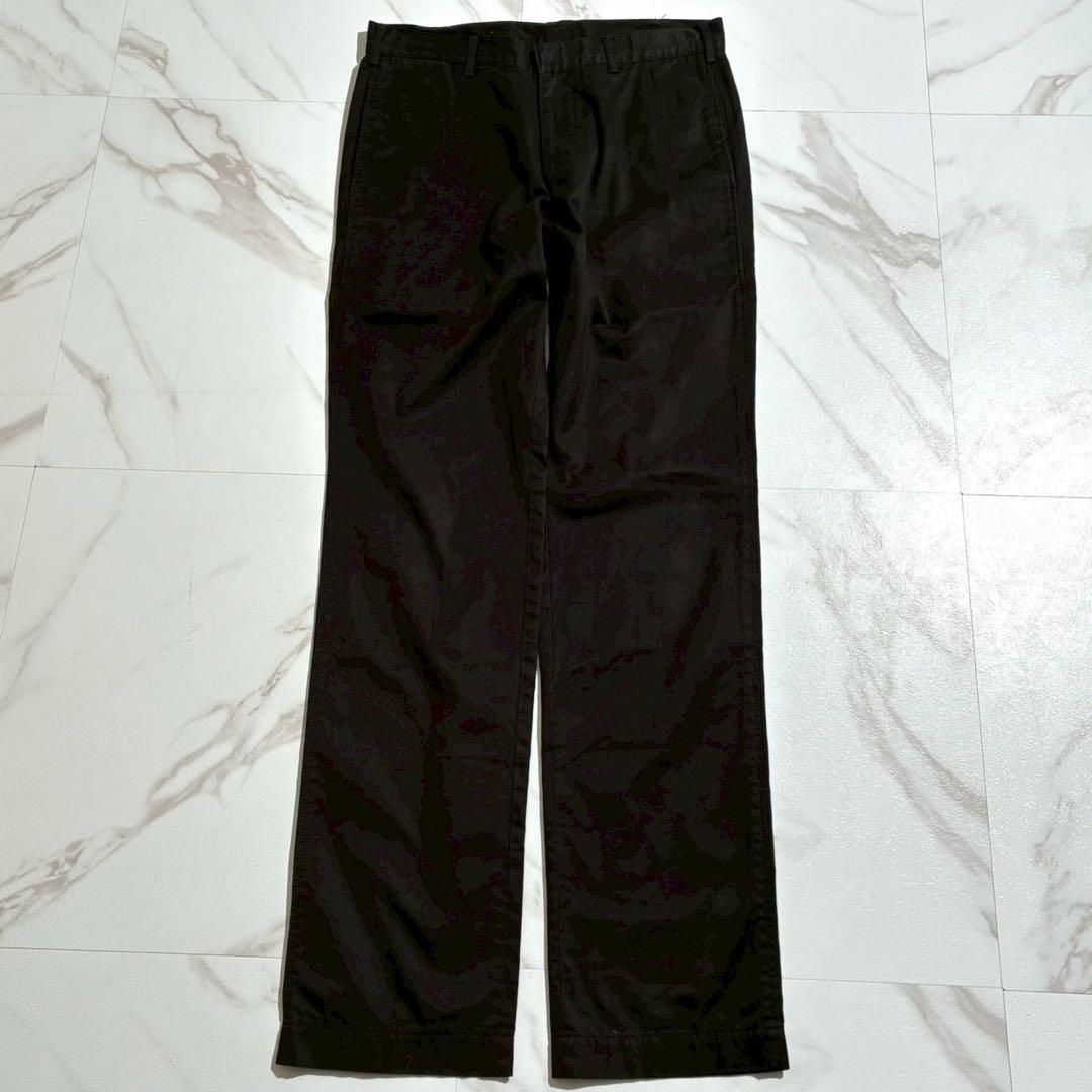 Y s for men ワイズフォーメン Yohji Yamamoto ヨウジヤマモト コットンギャバジン 綿 ブラック 黒 フルレングスパンツ ストレート Lサイズ相当 メンズ