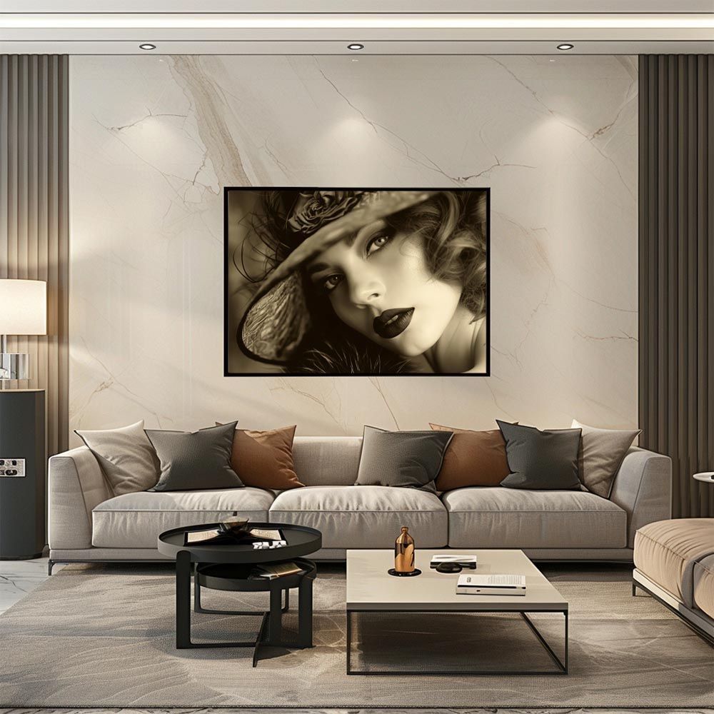 B2サイズ（約51x73cm）】【lh-poster-7745】セピアガール 女性ポート