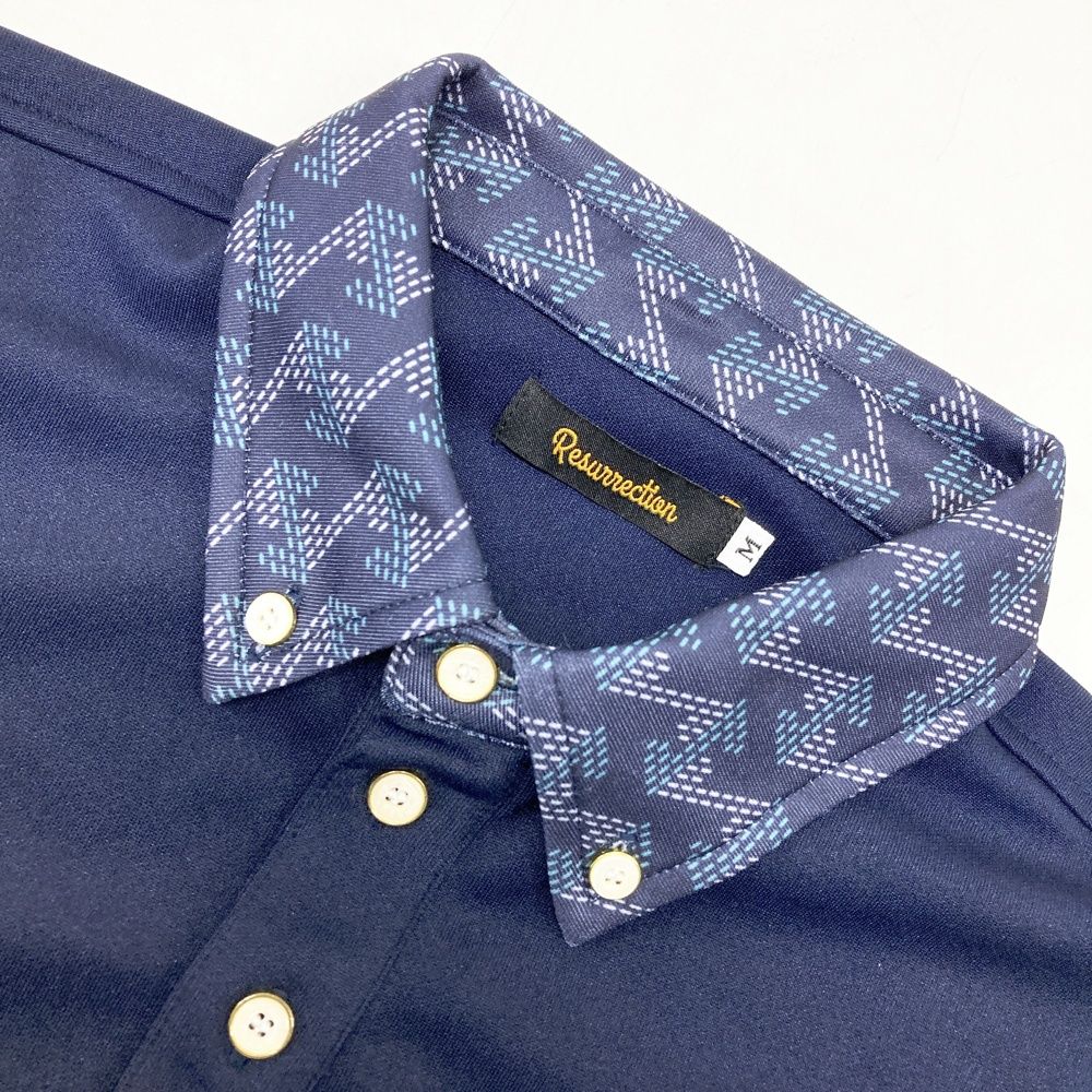 割引 サイズ：M RESURRECTION レザレクション 半袖ポロシャツ ネイビー