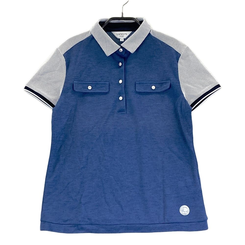 サイズ：38 LANVIN SPORT ランバン スポール 半袖ポロシャツ ネイビー