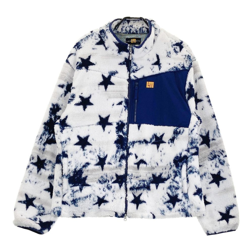 サイズ XXL LOUD MOUTH ラウドマウス 蓄熱裏地付き 長袖 ボアフリースジャケット スター柄 ホワイト系 ゴルフウェア メンズ ストスト