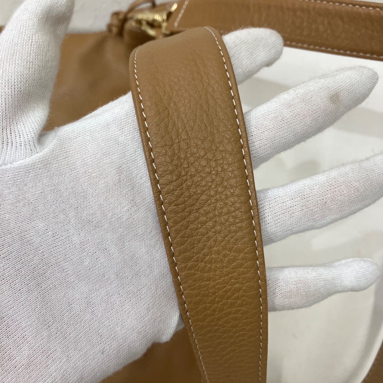 7268 Kitamura キタムラ 2way ショルダーバッグ トートバッグ レザー 