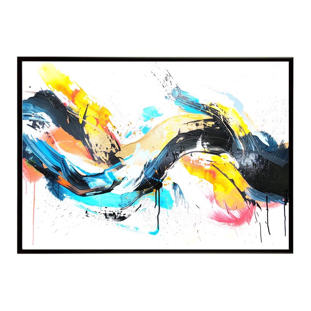 A2サイズ（約42x59cm）】【lh-poster-7760】カラフルインクアート 絵画